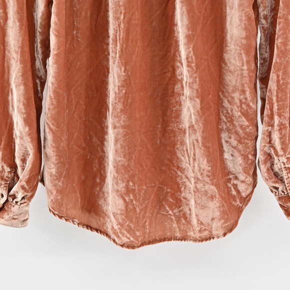 Anthropologie Pilcro Velvet Femme Top Womens Size XS Button Front Pocket Blouse - Picture 12 of 13